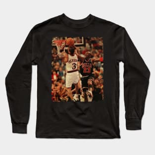 Allen Iverson vs Michael Jordan Long Sleeve T-Shirt